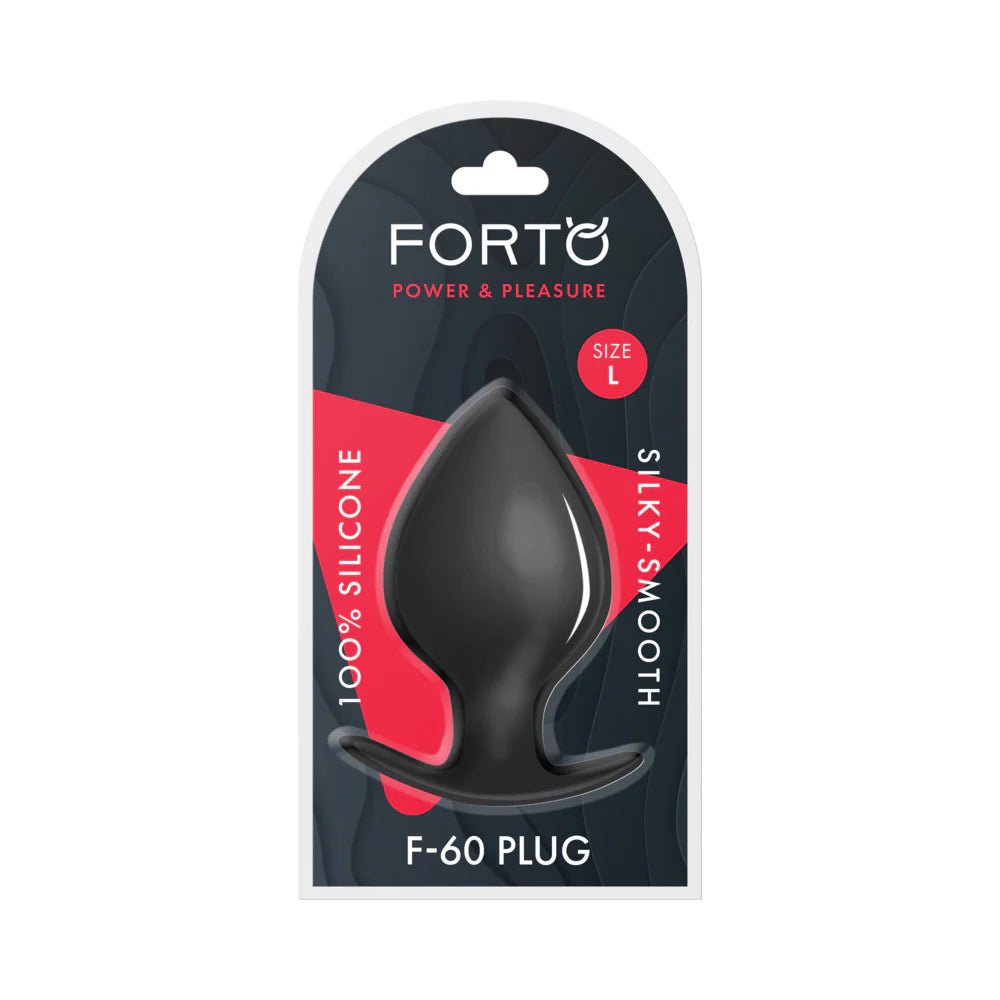 Forto F - 60 Spade Silicone Anal Plug Large Black - TruLuv Novelties