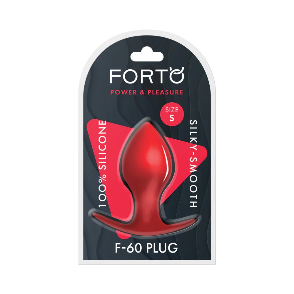 Forto F - 60 Spade Silicone Anal Plug Small Red - TruLuv Novelties