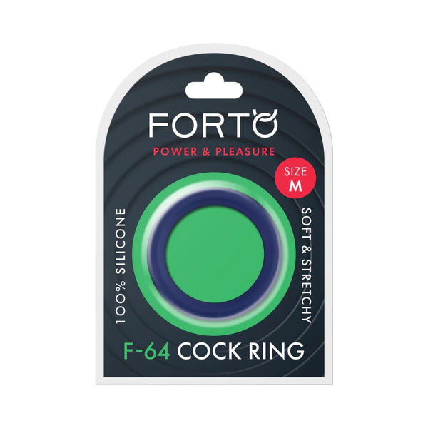 Forto F - 64 Wide Liquid Silicone Cockring Medium Blue - TruLuv Novelties