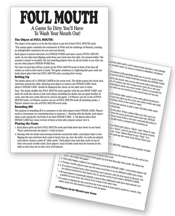 Foul Mouth Card Game - TruLuv Novelties