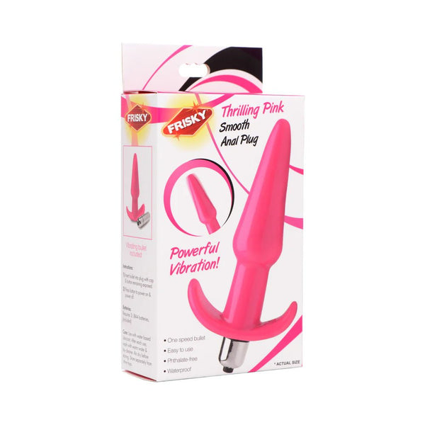 Frisky Thrilling Pink Smooth Anal Plug - TruLuv Novelties