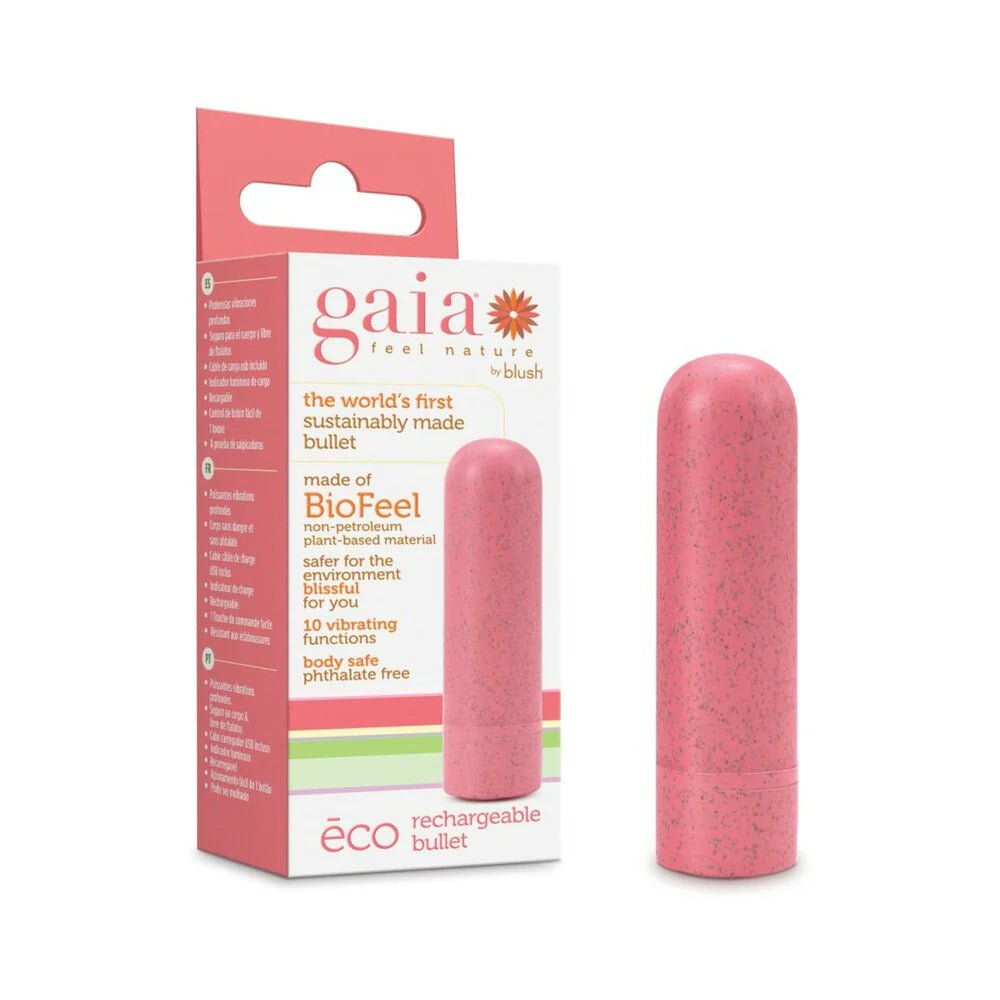 Gaia Eco Rechargeable Bullet Vibrator Coral - TruLuv Novelties