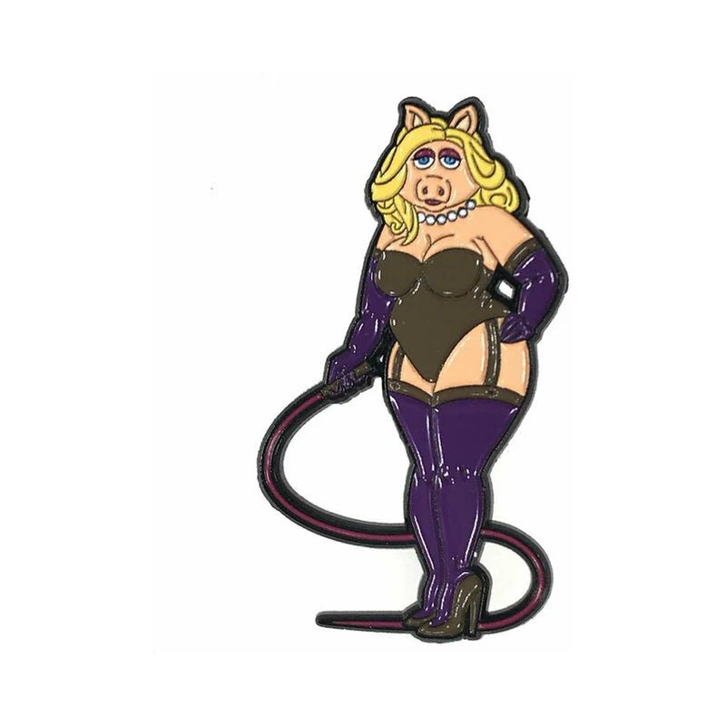 Geeky & Kinky Mistress Swine Enamel Pin - TruLuv Novelties