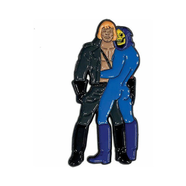Geeky & Kinky Strongman and Skeleton Guy Enamel Pin - TruLuv Novelties