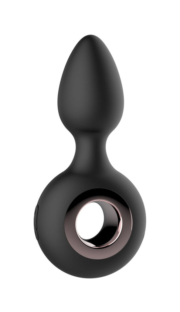 Gender Fluid Tremor Ring Plug Anal Vibe - Black - TruLuv Novelties