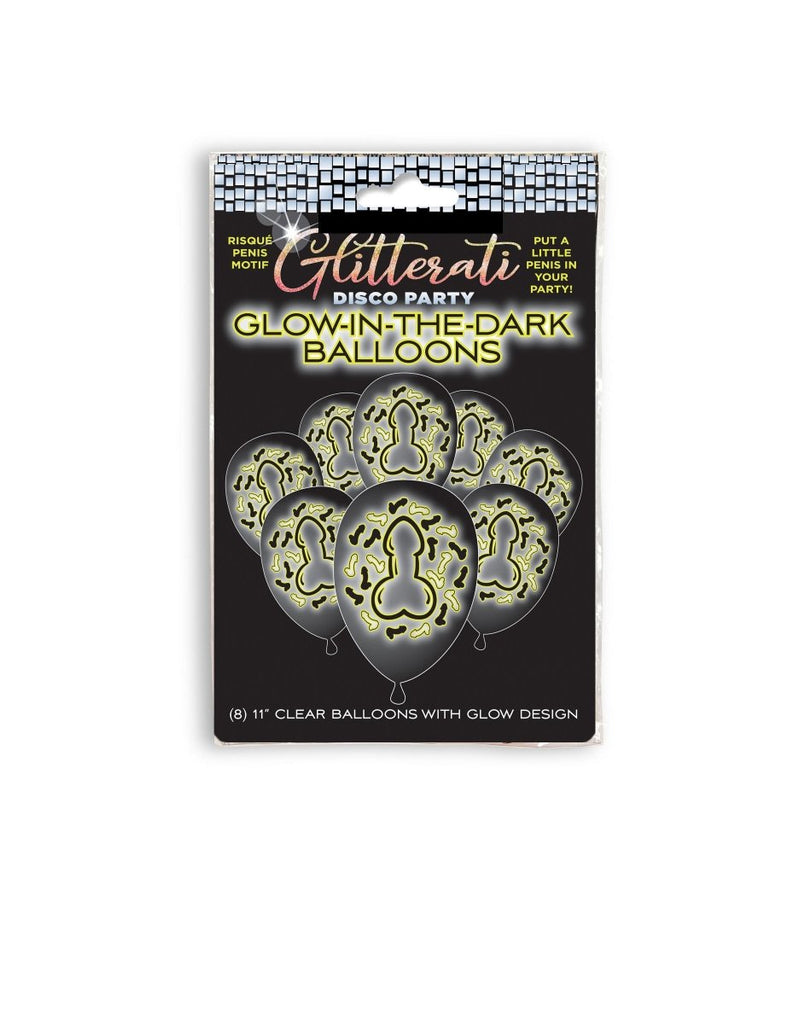 Glitterati Disco Penis Glow Balloons - TruLuv Novelties