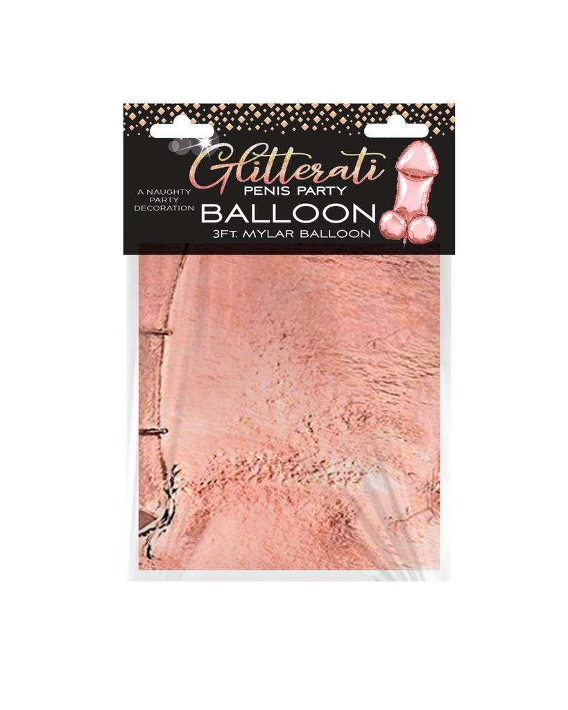 Glitterati Penis Party Balloon - Rose Gold - TruLuv Novelties