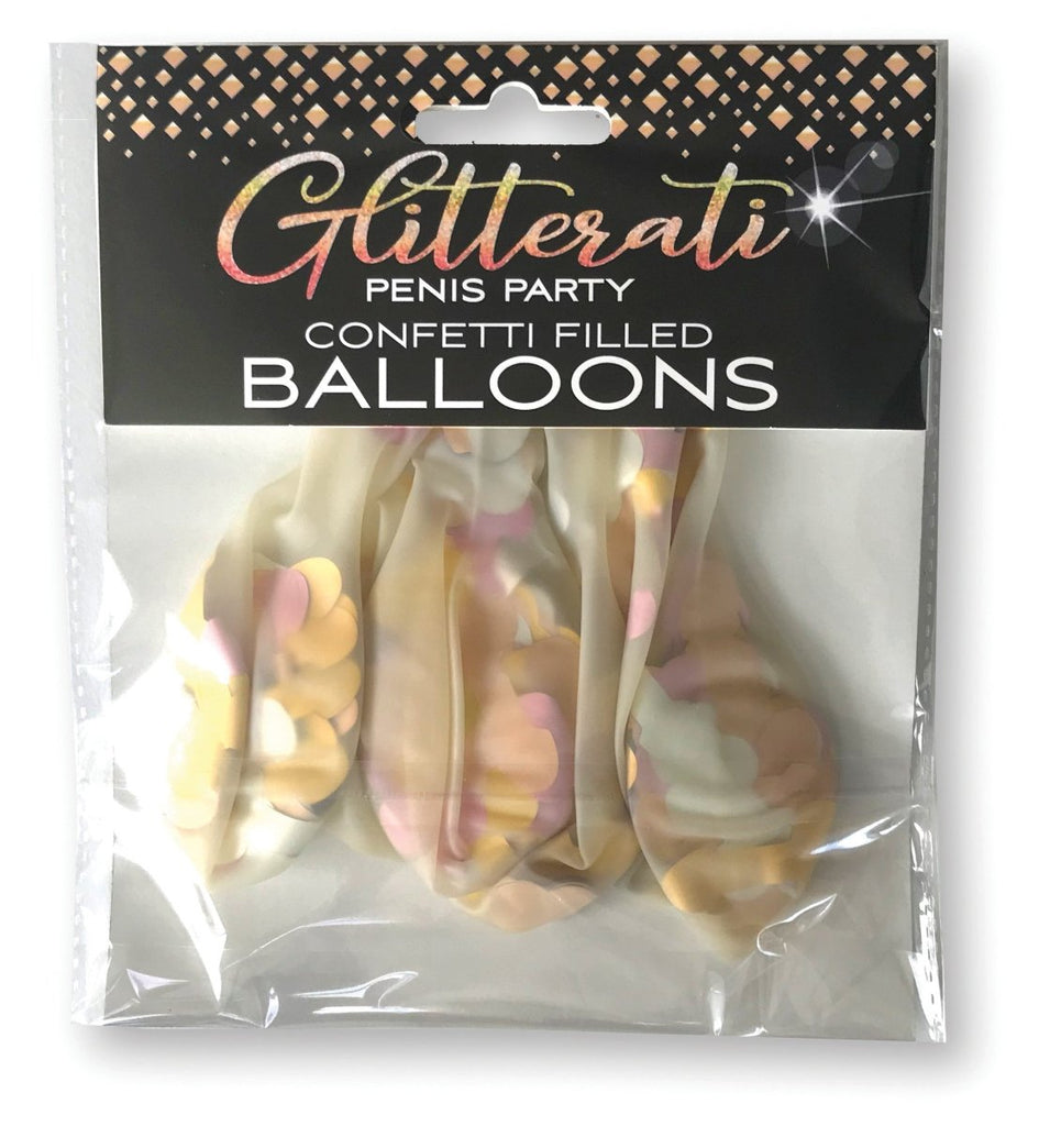 Glitterati Penis Party Confetti Balloon - TruLuv Novelties