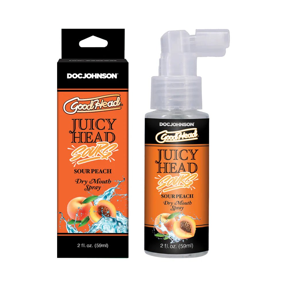 GoodHead Juicy Head Dry Mouth Spray Sour Peach 2 oz. - TruLuv Novelties