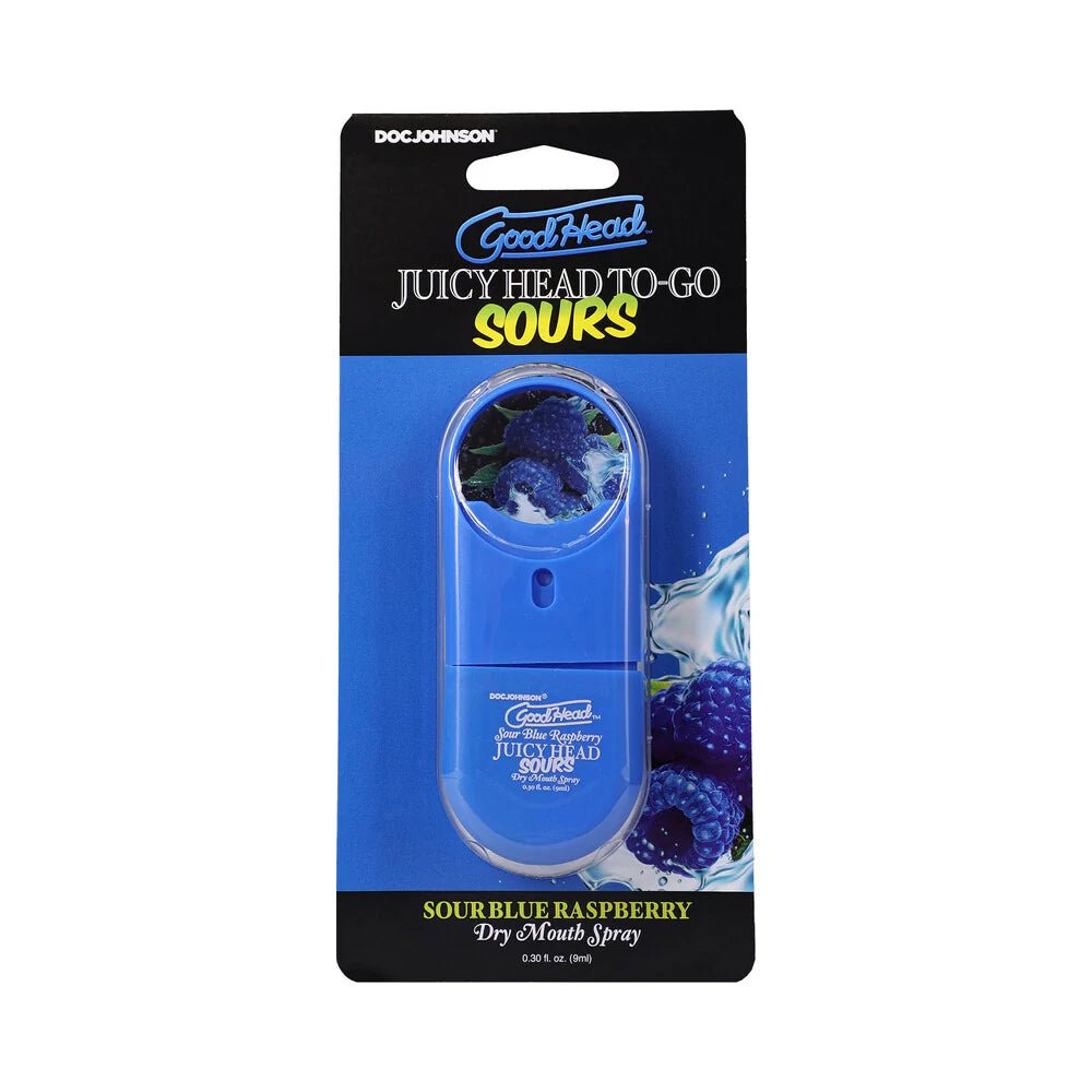 GoodHead Juicy Head Dry Mouth Spray To - Go Sour Blue Raspberry 0.3 oz. - TruLuv Novelties