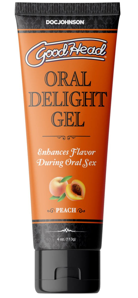 Goodhead - Oral Delight Gel - Peach - 4 Oz. - TruLuv Novelties