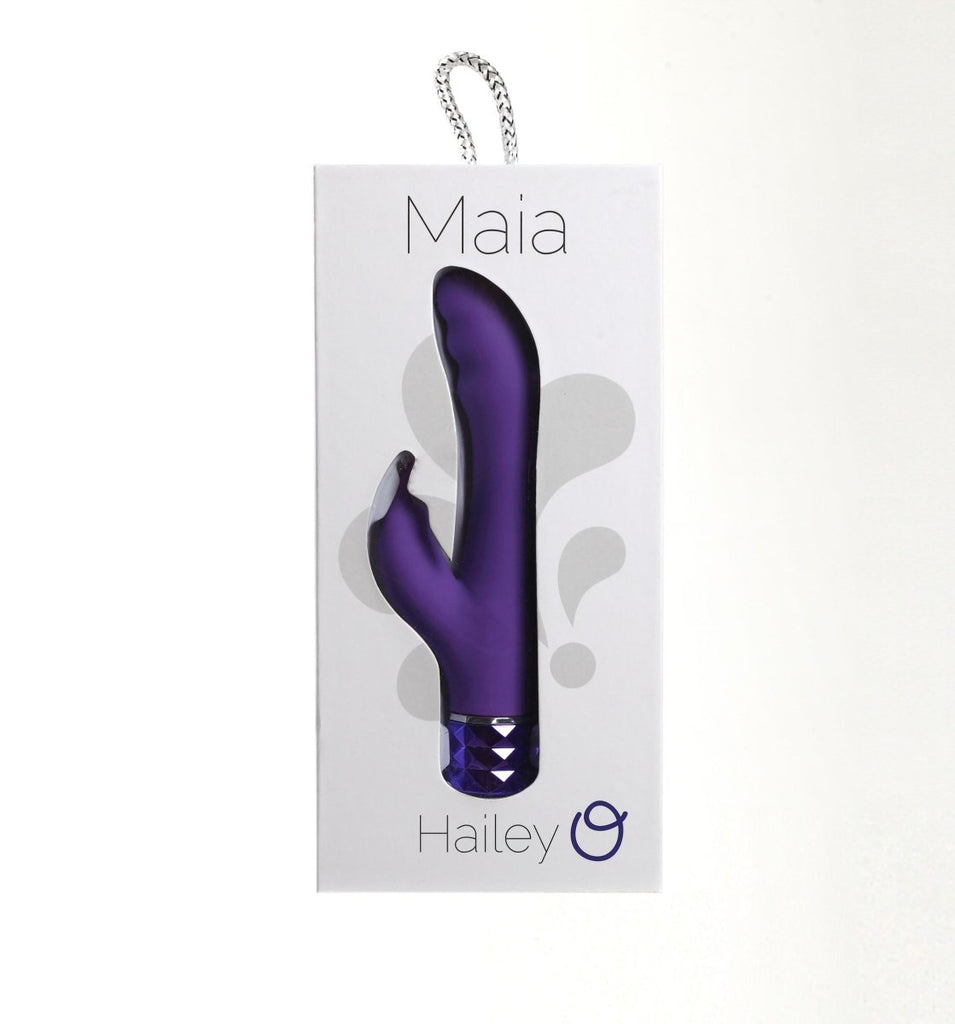 Hailey 10-Function Vibrating Rechargeable Dual Vibe - Purple - TruLuv Novelties