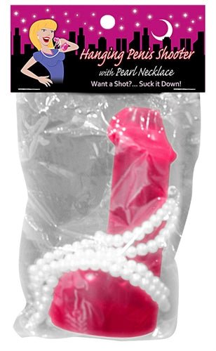 Hanging Penis Shooter With Pearl Necklace - TruLuv Novelties