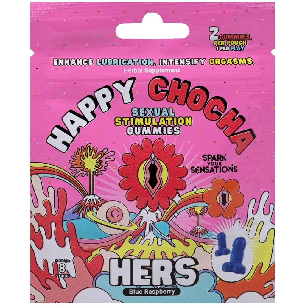 Happy Chocha (Hers) - Sexual Stimulation Gummies - 12 Pk/2 Pcs Per Pouch - Display - TruLuv Novelties