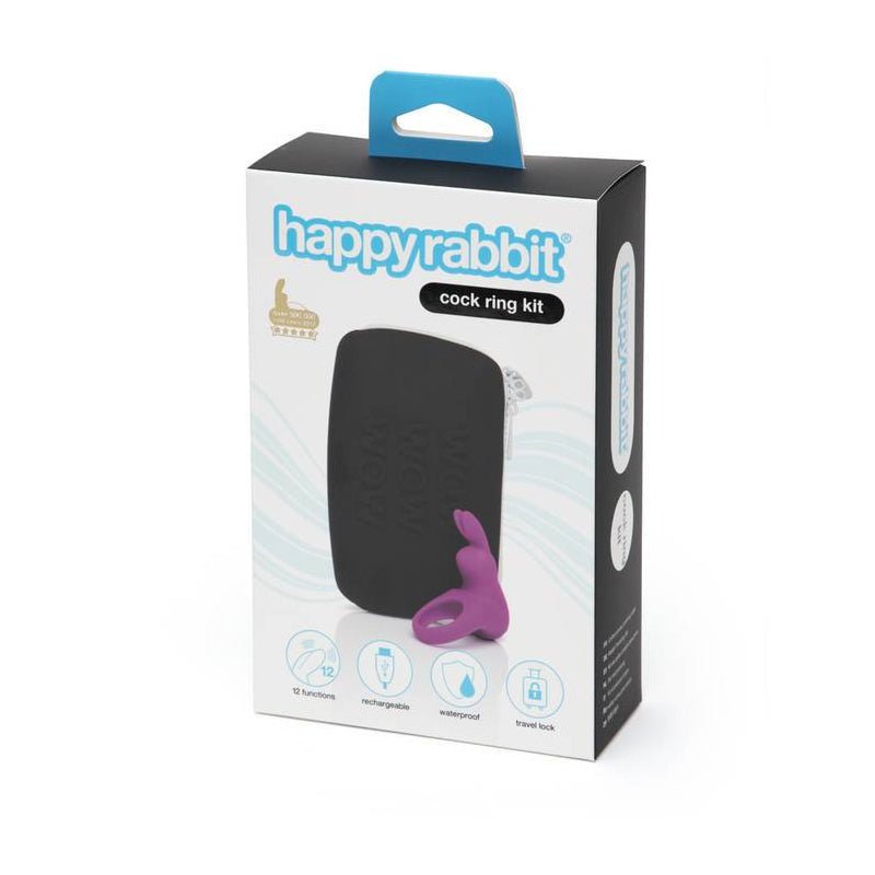 Happy Rabbit 2 - Piece Rechargeable Silicone Cockring Kit - TruLuv Novelties