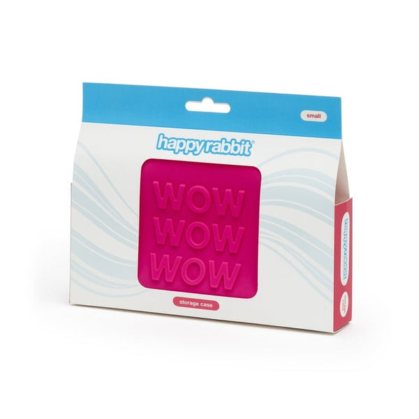 Happy Rabbit 'Wow' Lockable Silicone Storage Bag Pink Small - TruLuv Novelties