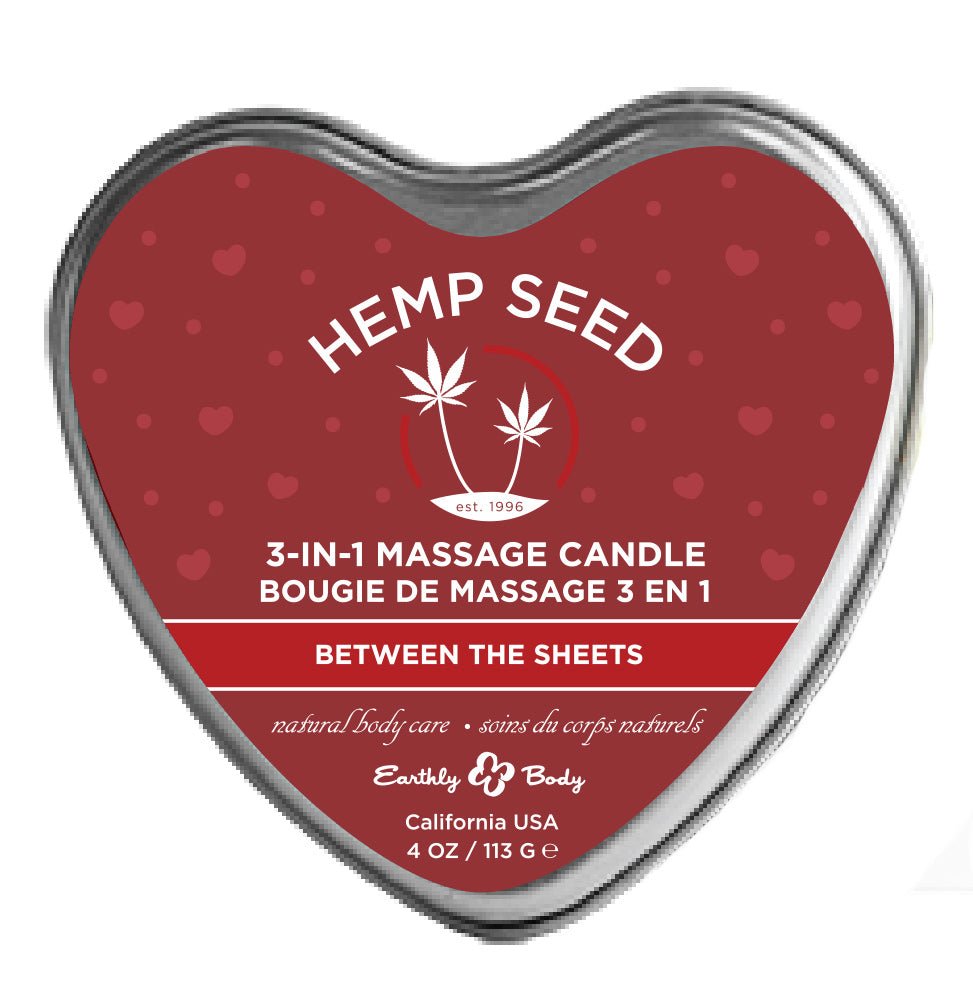 Hemp Seed 3-in-1 Massage Candle - Between the Sheets - 4oz - TruLuv Novelties