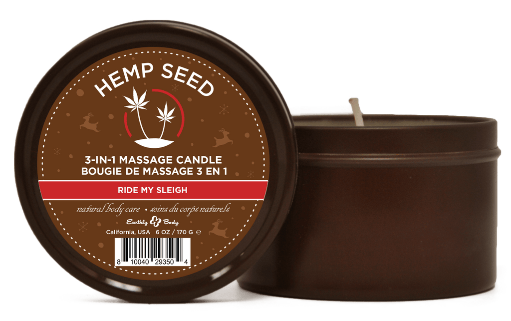 Hemp Seed 3-in-1 Massage Candle Ride My Sleigh 6oz- 170 G - TruLuv Novelties