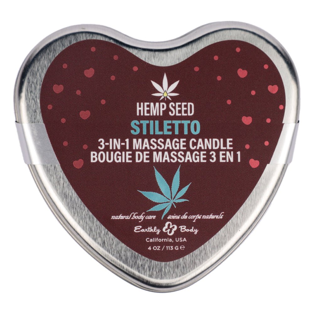 Hemp Seed 3 in 1 Massage Candle Stiletto 4.07oz - TruLuv Novelties