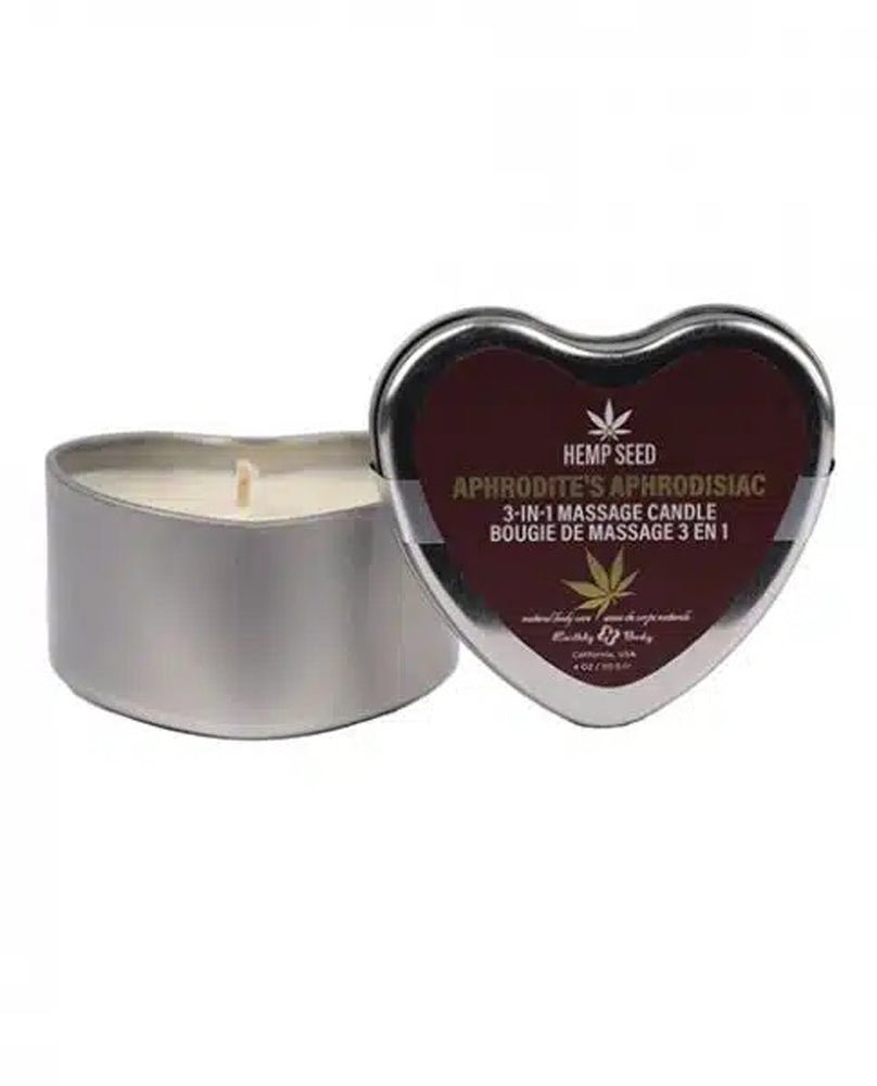 Hemp Seed 3-in-1 Valentines Day Candle - Aphrodite's Aphrodisiac 4 Oz - TruLuv Novelties