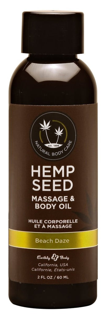 Hemp Seed Massage and Body Oil - Beach Daze 2 Fl. Oz- 60ml - TruLuv Novelties