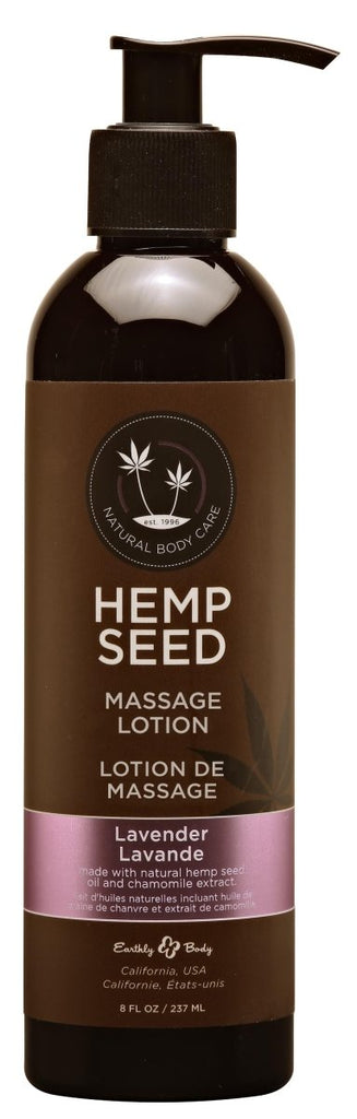 Hemp Seed Massage Lotion - Lavender - 8 Fl. Oz. - 237ml - TruLuv Novelties