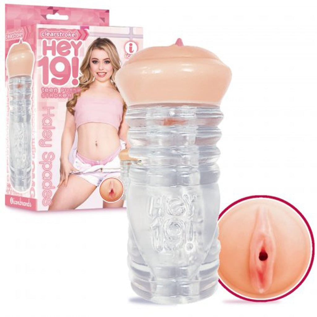 Hey 19 - Clear Stroker - Haley Spades - TruLuv Novelties