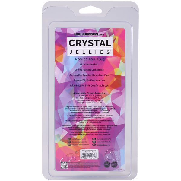 Crystal Jellies - Novice Pop Plug - 4 Inch Teal