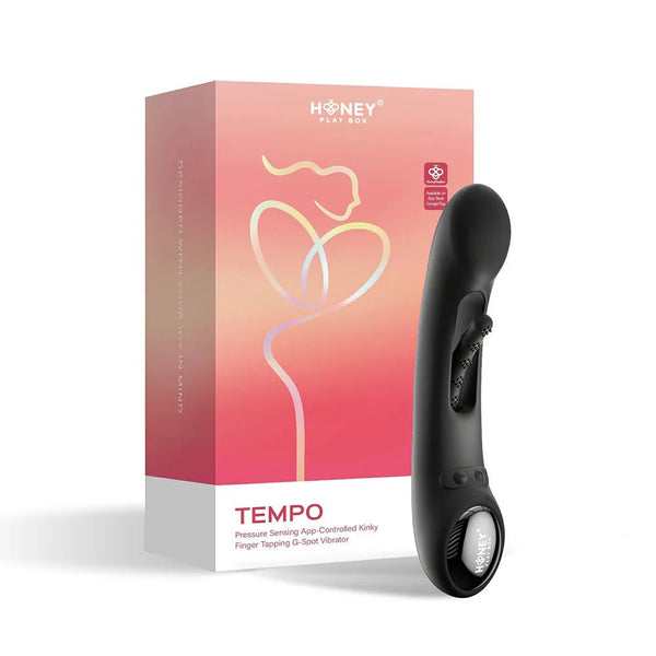 Honey Play Box Tempo Pressure Sensing App - Controlled Tapping G - Spot Vibrator Black - TruLuv Novelties