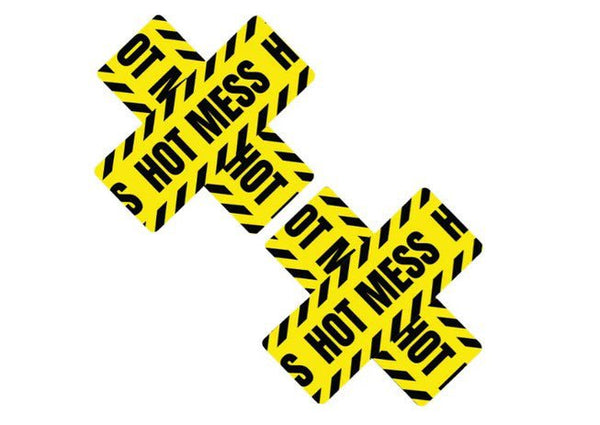 Hot Mess X Blacklight Lemon Fruitella Nipztix Nipple Cover Pasties - TruLuv Novelties