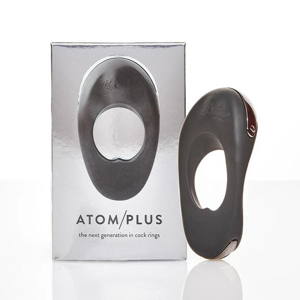 Hot Octopuss Atom Plus Rechargeable Vibrating Cock Ring Black - TruLuv Novelties