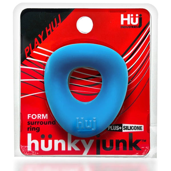 Hunkyjunk Form Surround Cockring Teal Ice - TruLuv Novelties