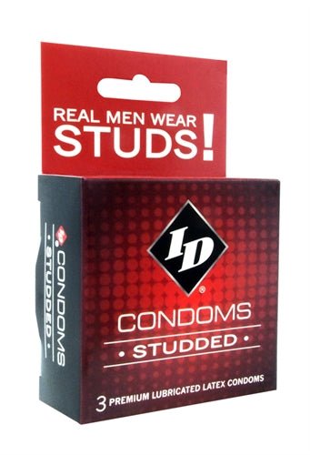 ID Studded Condoms - 3 Pack - TruLuv Novelties