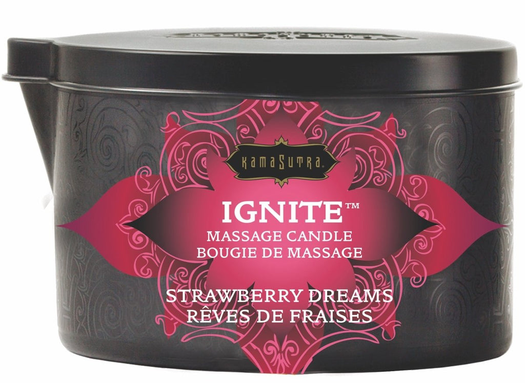 Ignite Strawberry Dreams Massage Candle - 6 Oz. - TruLuv Novelties