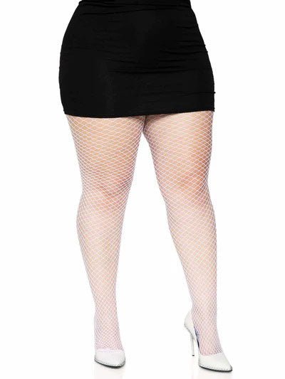 Industrial Net Pantyhose 1x 2x White - TruLuv Novelties