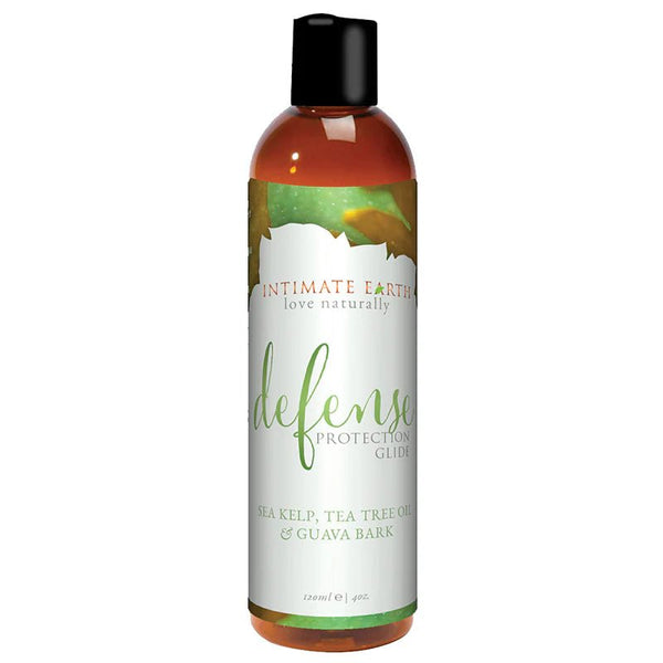 Intimate Earth Defense Protection Glide with Sea Kelp, Tea Tree Oil & Guava Bark 4 oz. - TruLuv Novelties