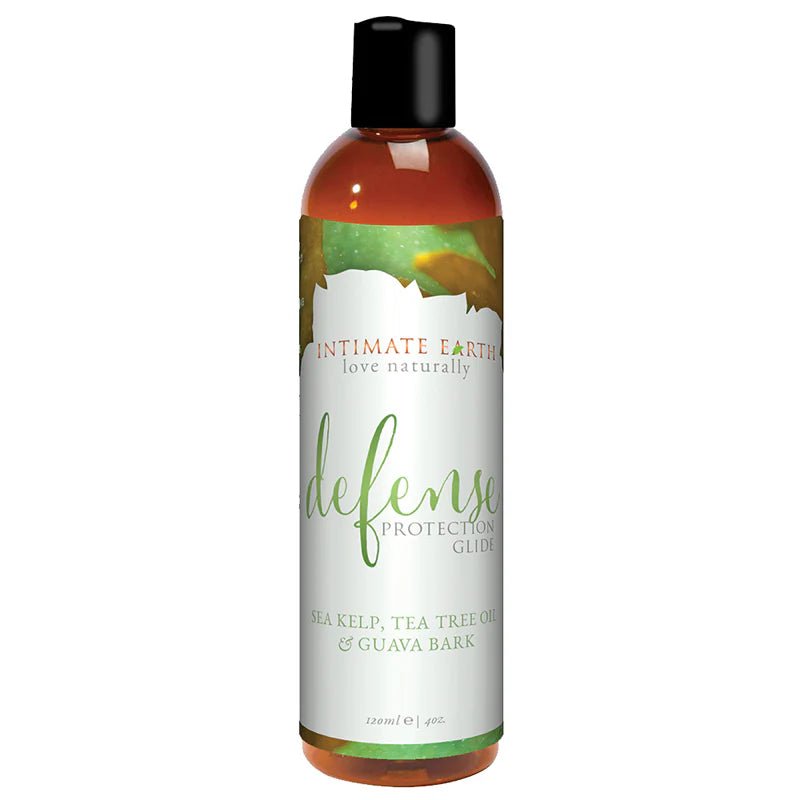 Intimate Earth Defense Protection Glide with Sea Kelp, Tea Tree Oil & Guava Bark 4 oz. - TruLuv Novelties