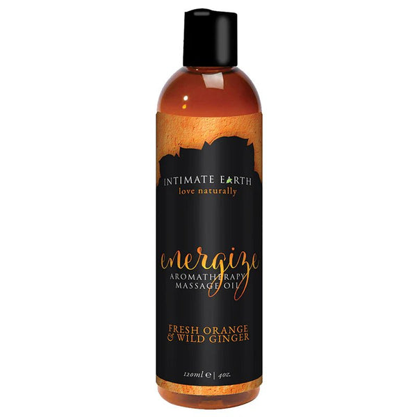 Intimate Earth Energize Massage Oil 120 ml/4 oz - TruLuv Novelties