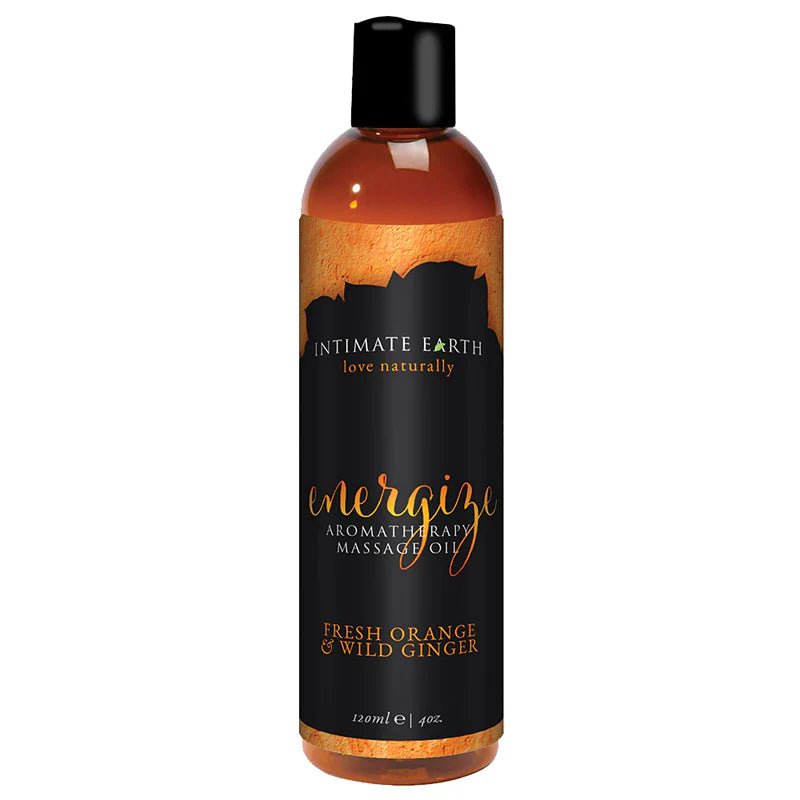 Intimate Earth Energize Massage Oil 120 ml/4 oz - TruLuv Novelties