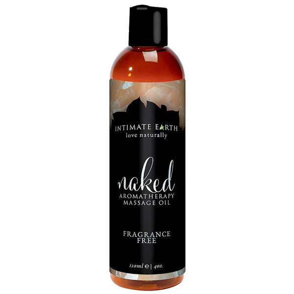Intimate Earth Naked Fragrance Free Aromatherapy Massage Oil 4 oz. - TruLuv Novelties