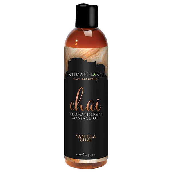 Intimate Earth Vanilla Chai Aromatherapy Massage Oil 4 oz. - TruLuv Novelties
