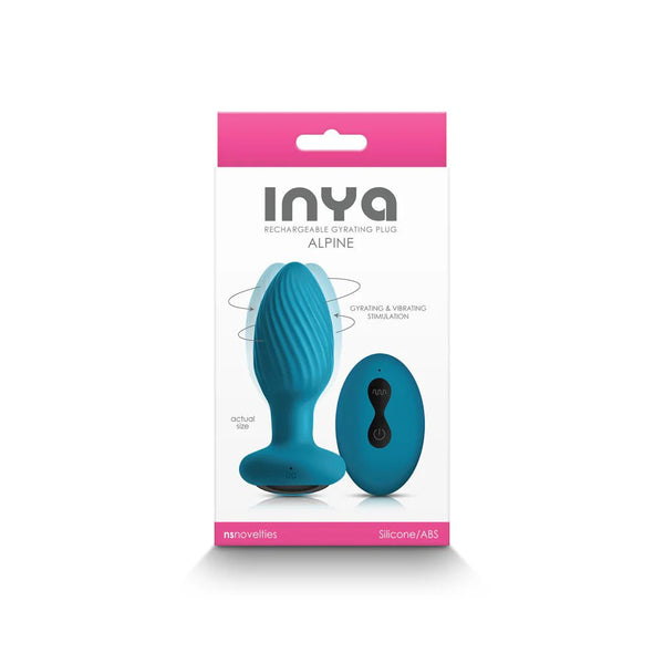 INYA Alpine Rechargeable Gyrating Plug Teal - TruLuv Novelties