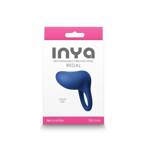 INYA Regal Rechargeable Vibrating Ring Blue - TruLuv Novelties