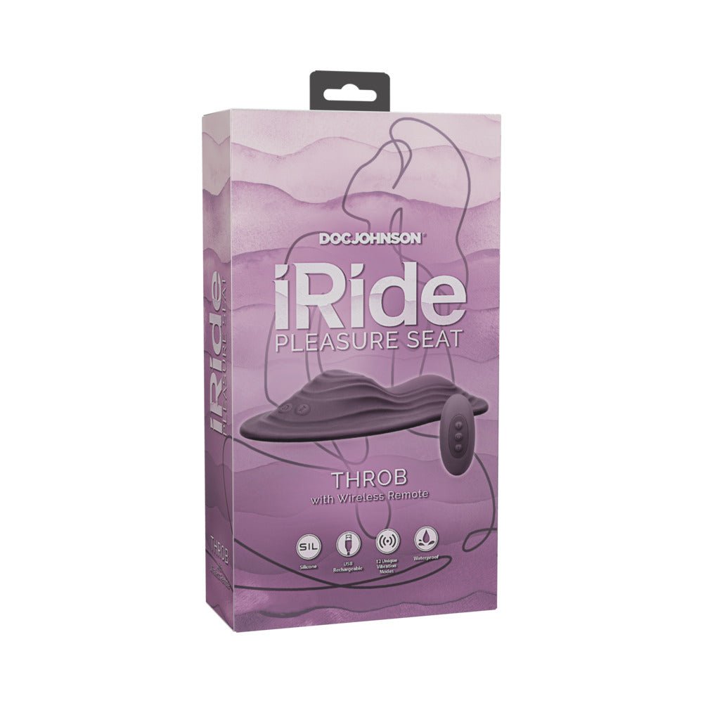 iRide Pleasure Seat Throb Rechargeable with Wireless Remote Dusty Purple - TruLuv Novelties