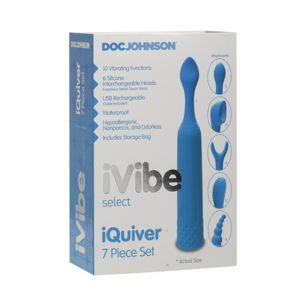 iVibe Select - iQuiver - 7 Piece Set Periwinkle Blue - TruLuv Novelties