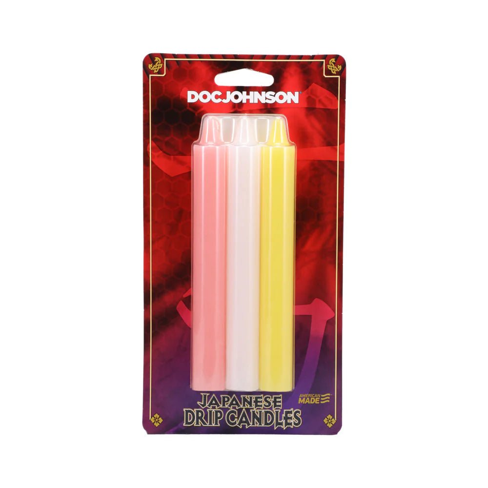 Japanese Drip Candles 3 - Pack Pink, White, Yellow - TruLuv Novelties