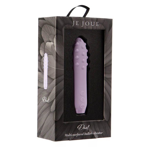 Je Joue Duet Rechargeable Silicone Multi - Surfaced Bullet Vibrator Lilac - TruLuv Novelties