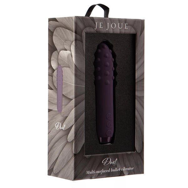 Je Joue Duet Rechargeable Silicone Multi - Surfaced Bullet Vibrator Purple - TruLuv Novelties