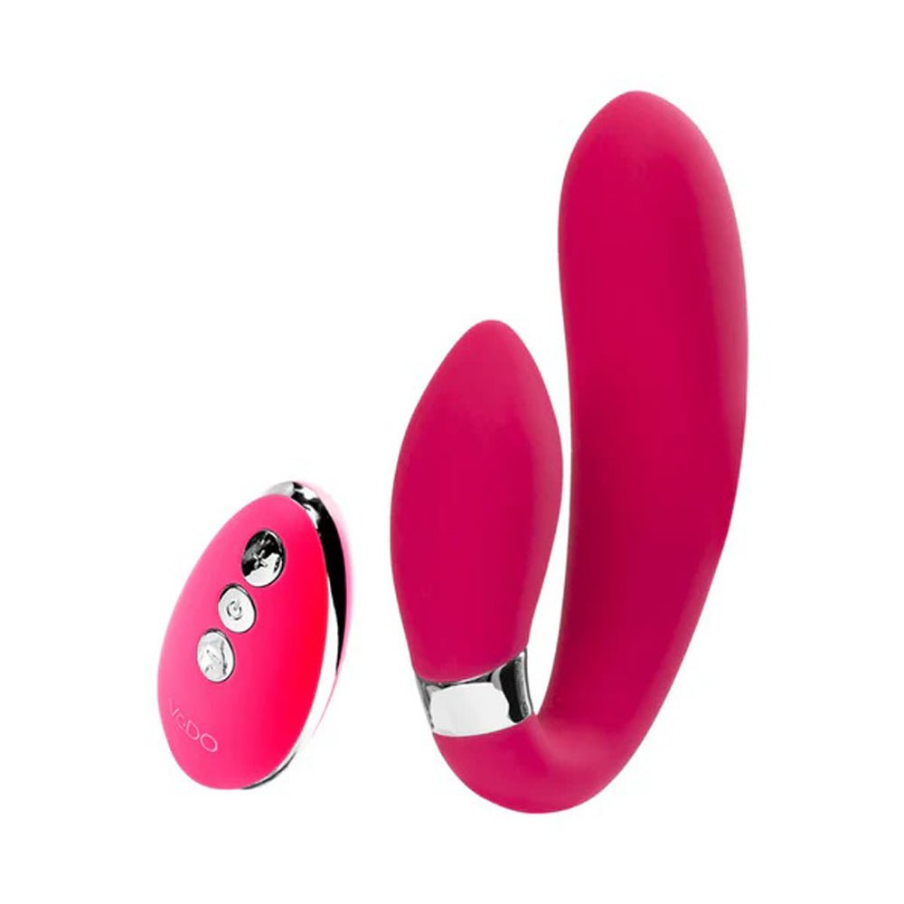 Jeni C - Shaped Dual Motor Vibe With Remote - Pink - TruLuv Novelties