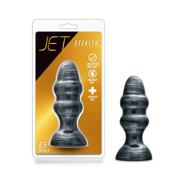 Jet Stealth 6.5 in. Anal Plug Carbon Metallic Black - TruLuv Novelties